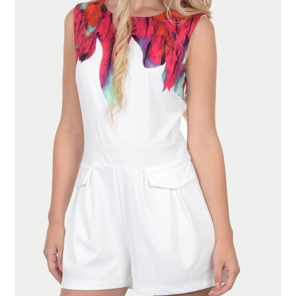 New Molly Bracken feather romper. XS